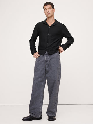 Camisa Manga Larga con Botones de Algodón