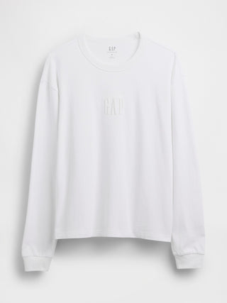 Camiseta Manga Larga con Logo de Algodón