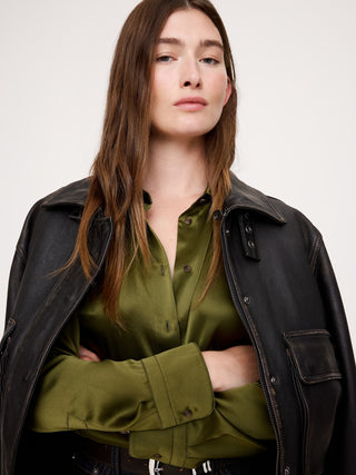 Camisa Manga Larga de Seda