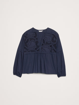 Camisa Manga Larga con Detalle Bordado