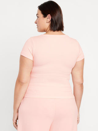 Short Sleeve Ribbed Sports T-Shirt