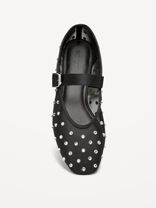 Bailarina Transparente con Detalles de Diamantes