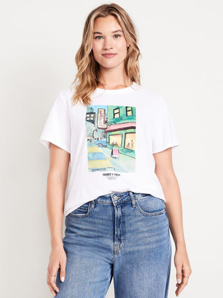 Camiseta Manga Corta con Detalle Gráfico