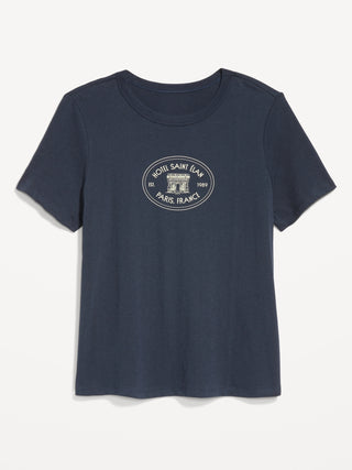 Camiseta Manga Corta con Detalle Gráfico