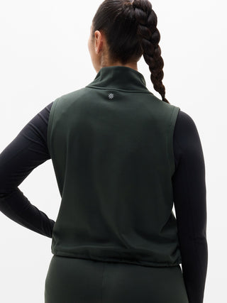 Chaleco Corto Cuello Alto con Cremallera