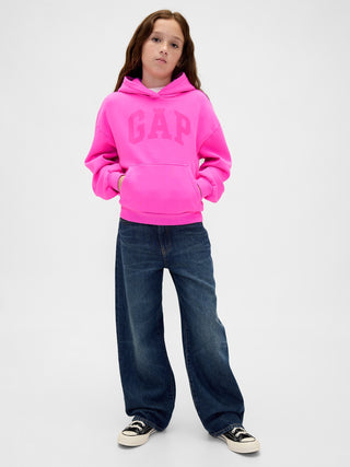 Sudadera con capucha y logo VintageSoft para niños.