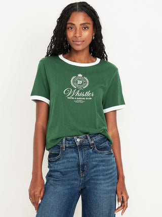 Camiseta Manga Corta con Detalle Gráfico