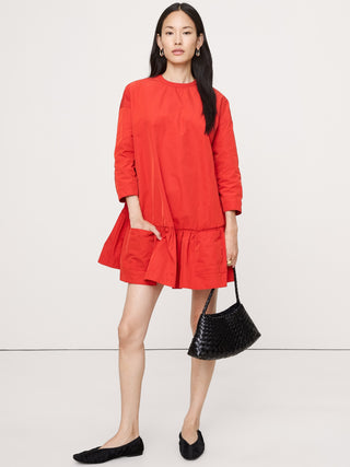 Vestido Manga Larga con Detalle Espalda