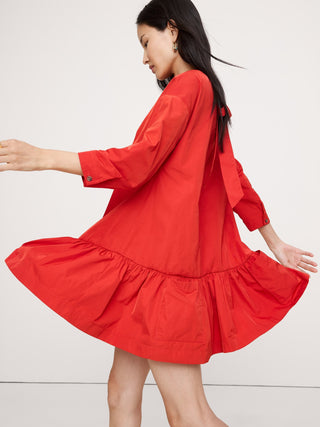 Vestido Manga Larga con Detalle Espalda