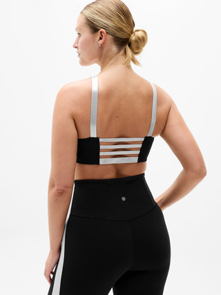 Sujetador Deportivo con Tirantes Brillantes