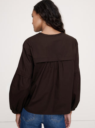 Camisa Manga Larga con Detalle Bordado