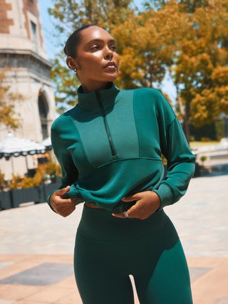 Sudadera Cuello Alto con Media Cremallera