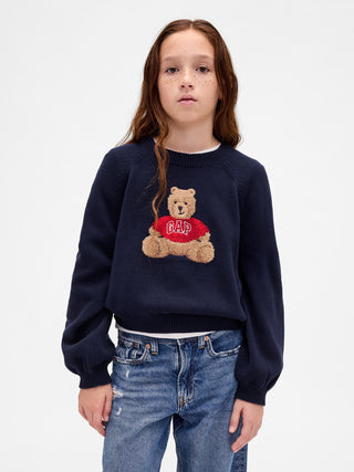Sudadera Cuello Redondo con Oso Brannan, Niña