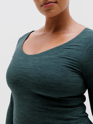 Camiseta Deportiva Manga Larga Efecto Jaspeado