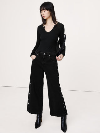 Camiseta Manga Larga de Canalé