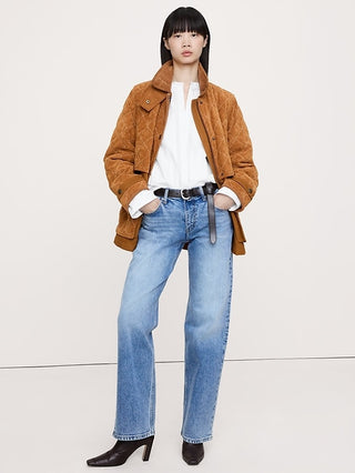 Camisa Manga Larga con Cuello Mao de Algodón