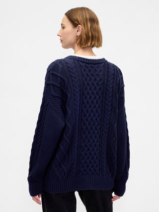 Sudadera Oversize con Tejido Trenzado