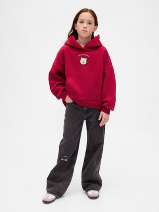 Sudadera Cuello Redondo con Oso Brannan Bordado, Niña