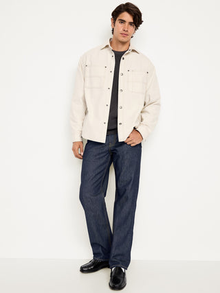 Jeans Loose con Detalle Pespuntes y Bolsilos