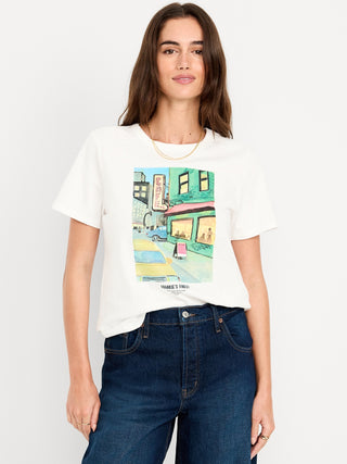 Camiseta Manga Corta con Detalle Gráfico