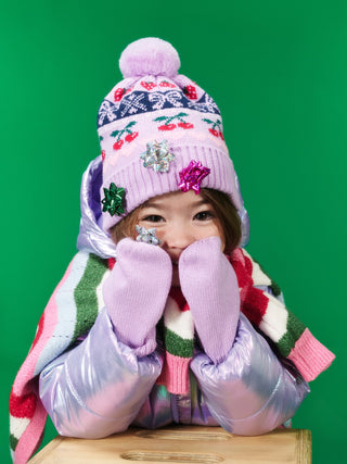 Set de 2 Piezas Gorro y Guantes con Estampado, Bebé