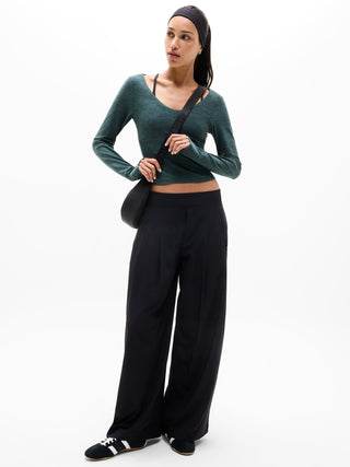 Camiseta Deportiva Manga Larga Efecto Jaspeado