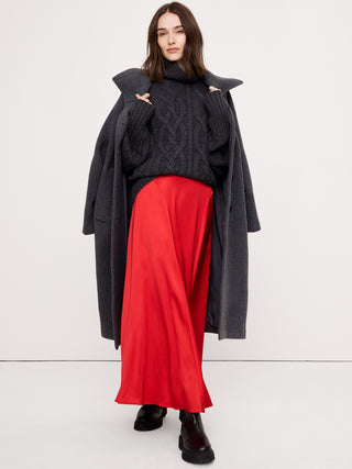 Enagua Larga Satinada con Cintura Elástica