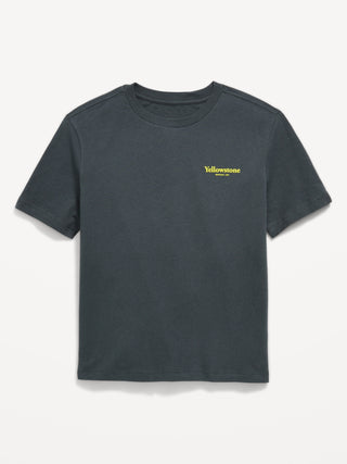 Camiseta Manga Corta con Detalle Gráfico, Niño