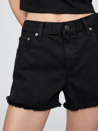Short Denim Talle Medio con Bolsillos