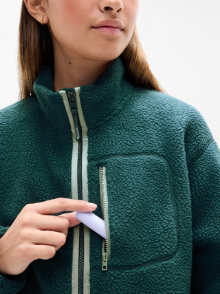 Chaqueta Cuello Alto con Bolsillos, Niña