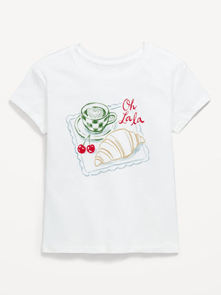 Camiseta Manga Corta con Gráfico, Niña