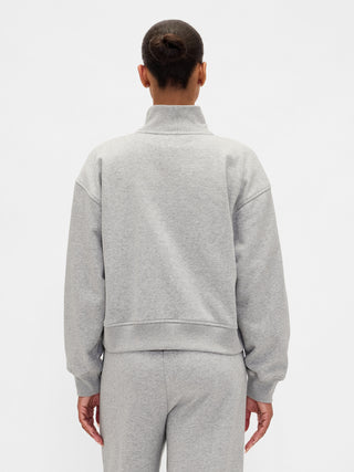 Sudadera con Media Cremallera y Logo