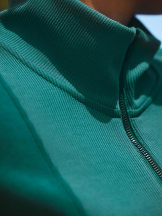 Sudadera Cuello Alto con Media Cremallera