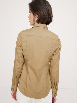 Camisa Manga Larga con Detalle Corsé