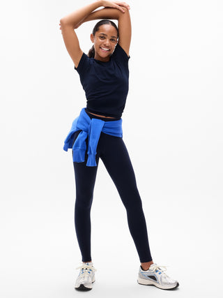 Girls' High-Waisted Leggings with Pocket Detail