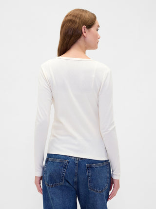 Cárdigan Cuello Redondo con Botones de Algodón