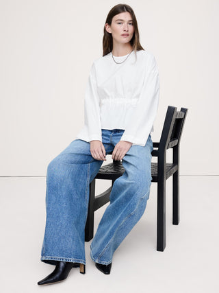 Camisa Manga Larga Oversize Detalle Botones