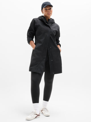 Abrigo largo con Tejido Resistente al Agua