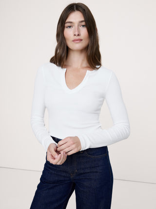 Camiseta Manga Larga de Canalé