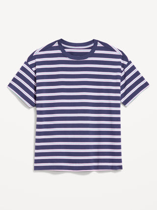 Camiseta Manga Corta con Estampado Rayas