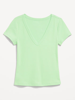 Camiseta Ajustada Manga Corta de Algodón