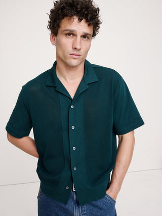 Camisa Manga Corta con Botones de Algodón