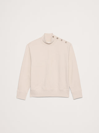 Sudadera Cuello Alto con Detalle Botones