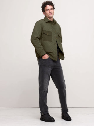 Camisa Manga Larga Acolchada con Bolsillos