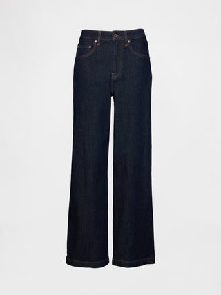 Jeans Curvy de tiro alto, Stride, de pierna ancha.