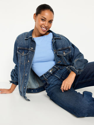 Camiseta Ajustada con Cuello Barco