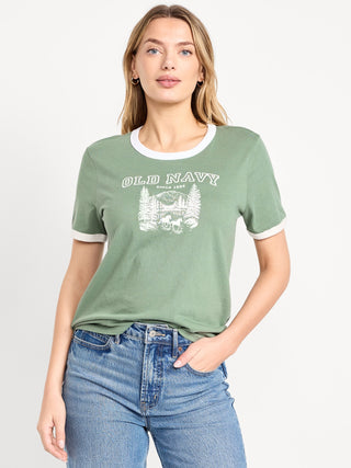 Camiseta Manga Corta con Detalle Logo