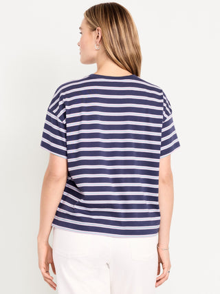 Camiseta Manga Corta con Estampado Rayas