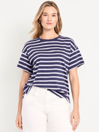 Camiseta Manga Corta con Estampado Rayas