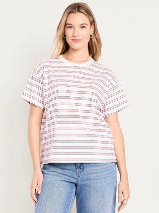 Camiseta Manga Corta con Estampado Rayas